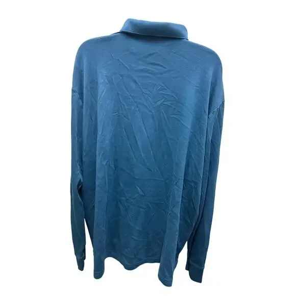 Lot 3 Lands' End Traditional 2xLT TALL Polo Shirts  Red Green Long Short Sleeve - Picture 5 of 12